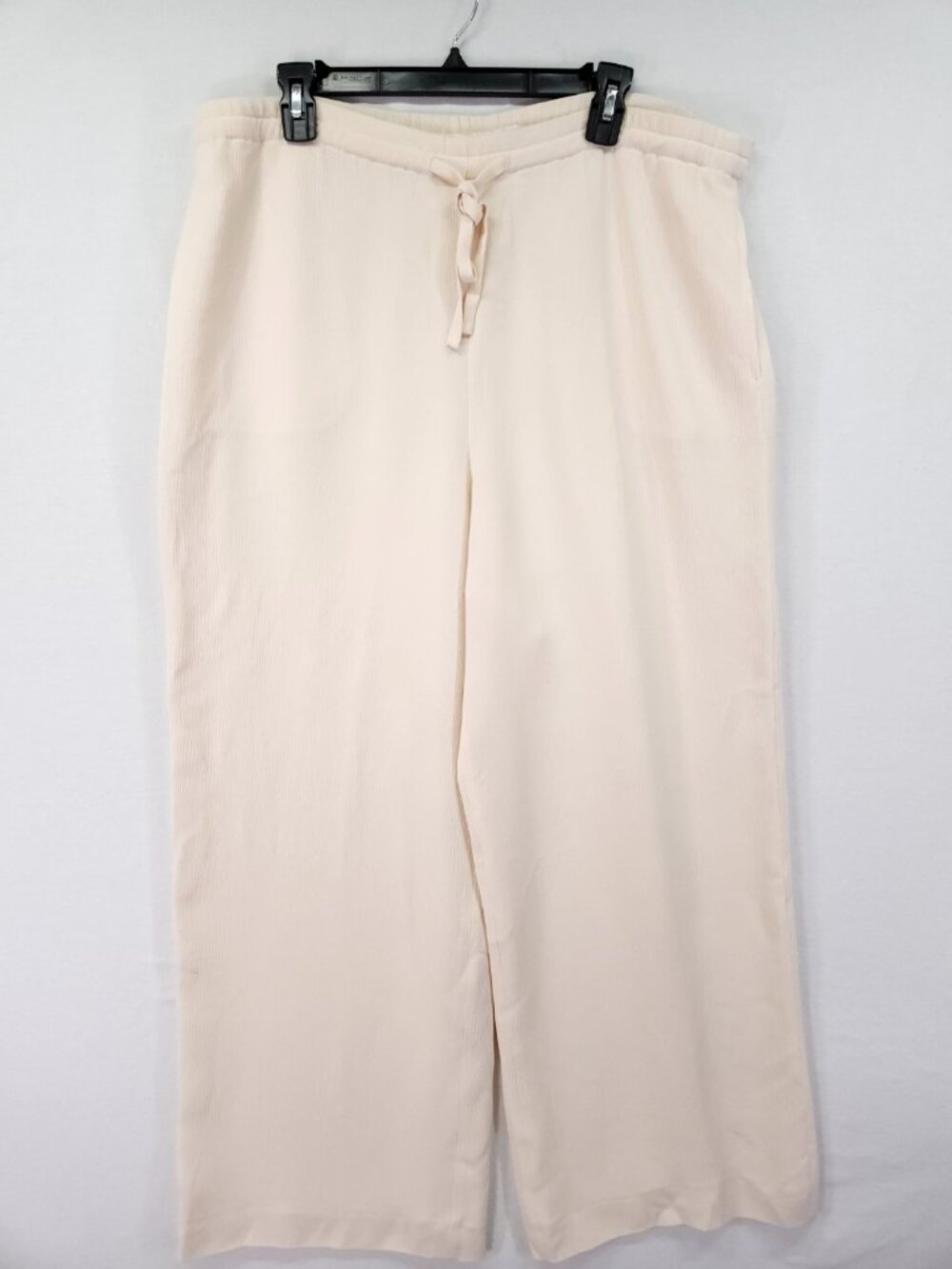 Escada Margaretha Ley Silk Textured Pants German 44 (38x29) Ivory Wide Leg